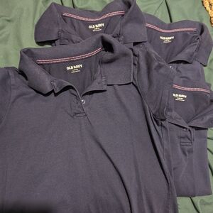 Old Navy Blue Polo Classic Cotton Blend Shirt